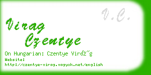 virag czentye business card